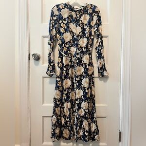 Floral long-sleeve maxi dress, Fatface UK
